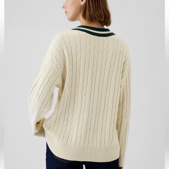 Gap Varsity Cable-Knit Sweater - Picture 2 of 6